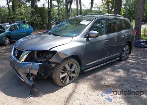 2015 Nissan Pathfinder Platinum from USA, damaged, VIN 5N1AR2MM7FC621449